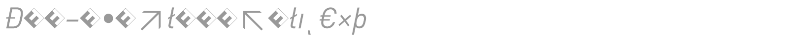 DIN-RegularItalicExp font preview