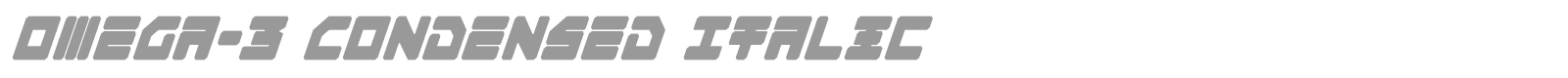 Omega-3 Condensed Italic font preview
