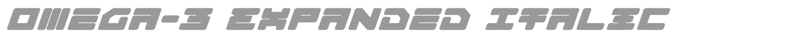 Omega-3 Expanded Italic font preview