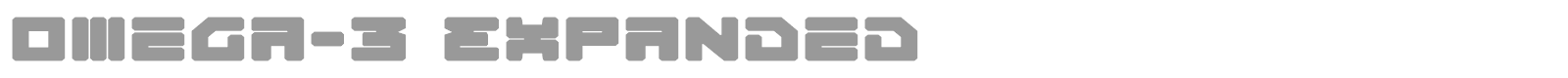 Omega-3 Expanded font preview