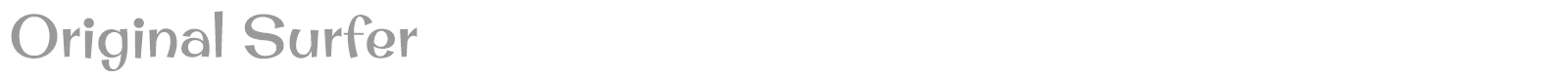 Original Surfer font preview