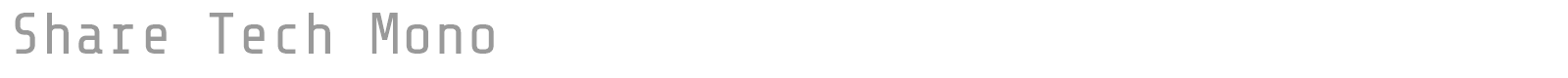 Share Tech Mono font preview