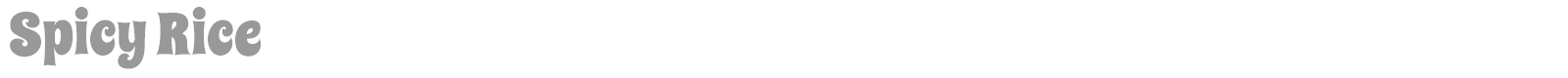 Spicy Rice font preview