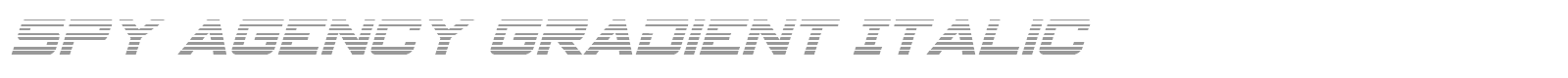 Spy Agency Gradient Italic font preview