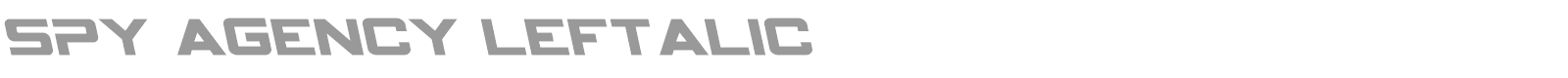 Spy Agency Leftalic font preview