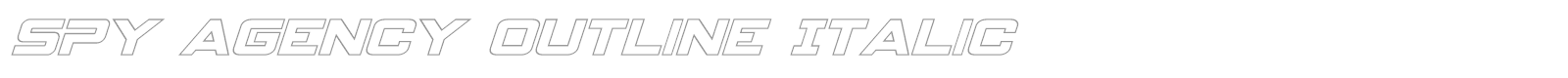 Spy Agency Outline Italic font preview