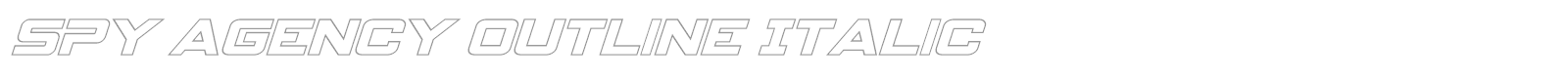 Spy Agency Outline Italic font preview