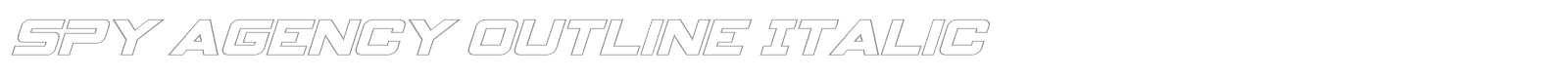 Spy Agency Outline Italic font preview