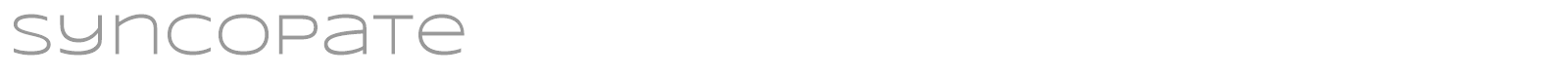 Syncopate font preview