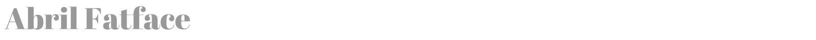 Abril Fatface font preview