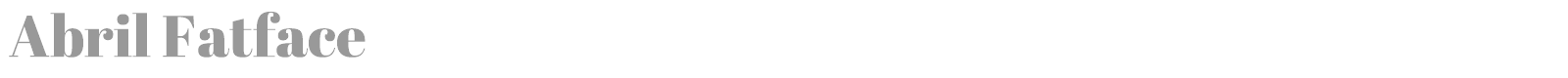 Abril Fatface font preview