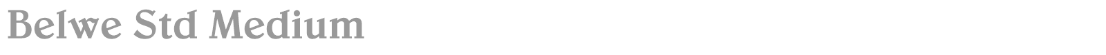 Belwe Std font preview