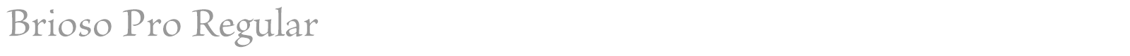 Brioso Pro font preview