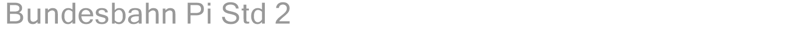 Bundesbahn Pi Std font preview