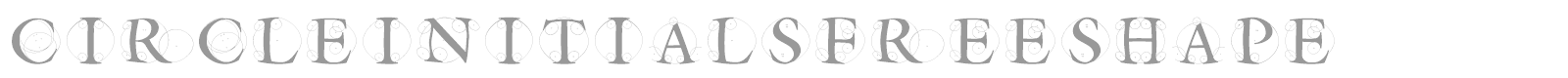 Circle Initials Freestyle font preview