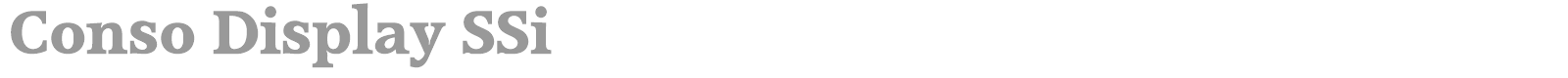 Conso Display SSi font preview
