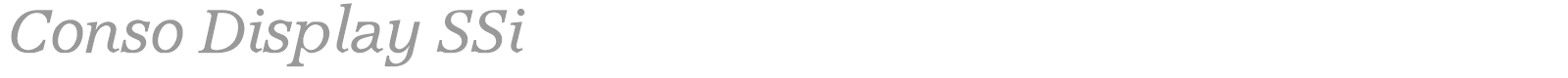 Conso Display SSi font preview