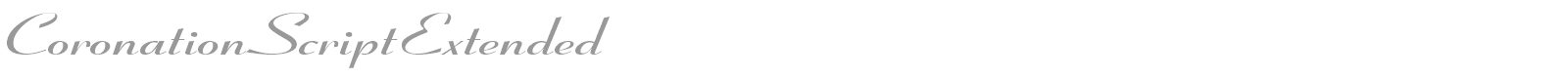 CoronationScriptExtended font preview
