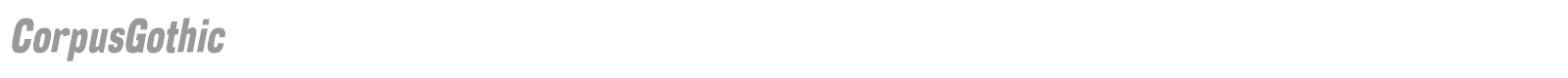 CorpusGothic font preview