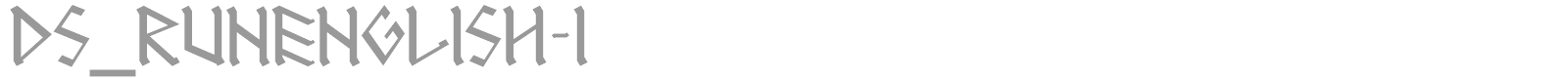 DS_RUNEnglish-1 font preview