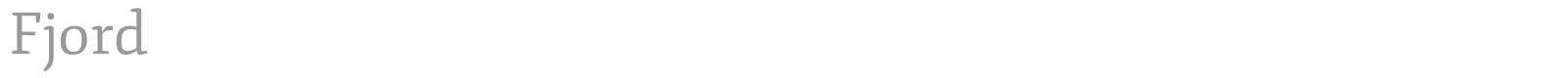 Fjord One font preview
