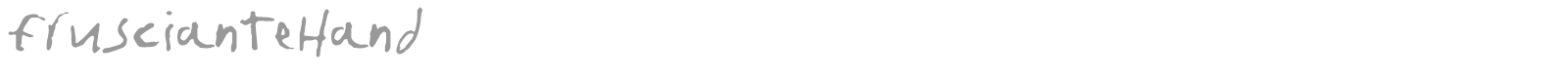 Frusciante Hand font preview