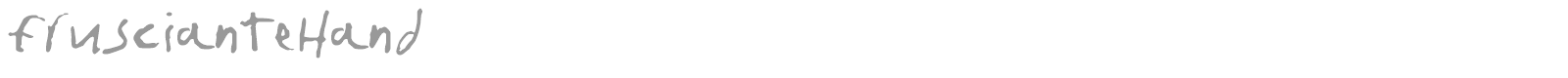 Frusciante Hand font preview
