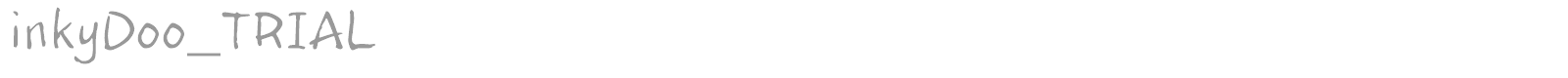 InkyDoo Regular font preview