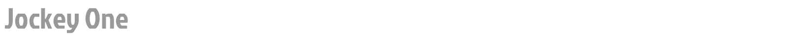 Jockey One font preview