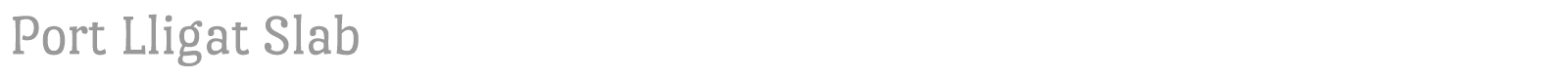 Port Lligat Slab font preview