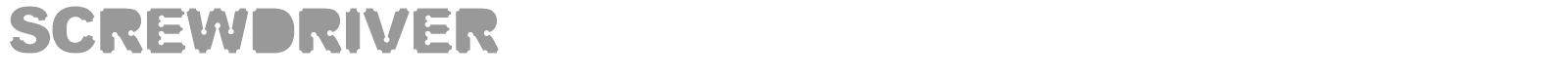 Screwdriver font preview