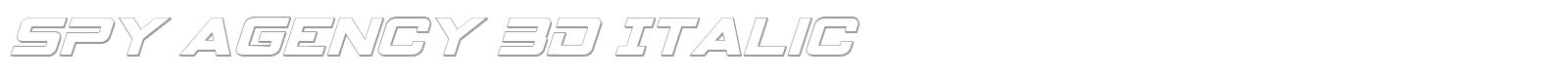 Spy Agency 3D Italic font preview