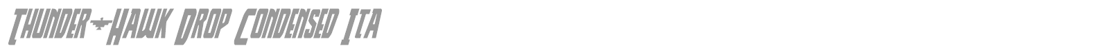 Thunder-Hawk Drop Condensed Italic font preview