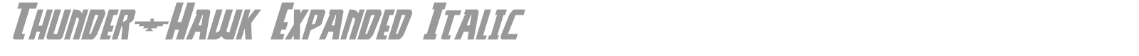 Thunder-Hawk Expanded Italic font preview
