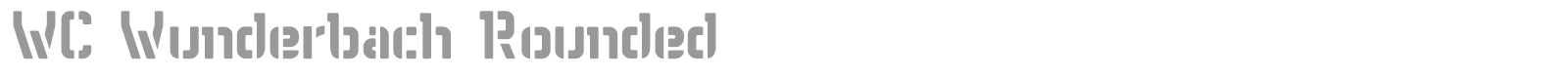 WC Wunderbach Rounded font preview