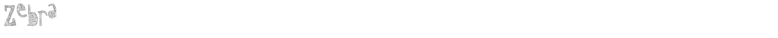 Zebra font preview