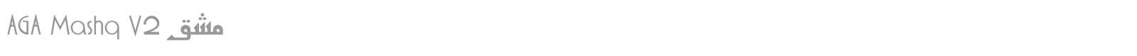 AGA Mashq V2 font preview