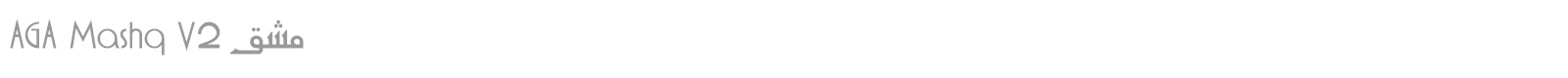 AGA Mashq V2 font preview