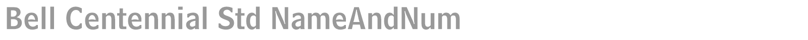 Bell Centennial Std font preview