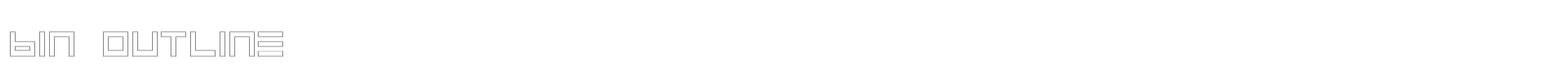 BIN Outline font preview