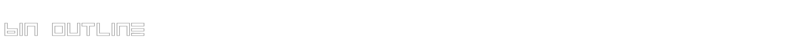 BIN Outline font preview