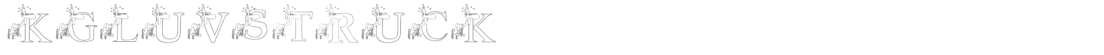 KGLUVSTRUCK font preview