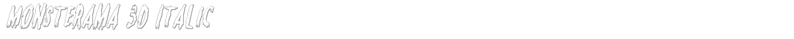 Monsterama 3D Italic font preview