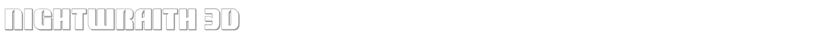 Nightwraith 3D font preview