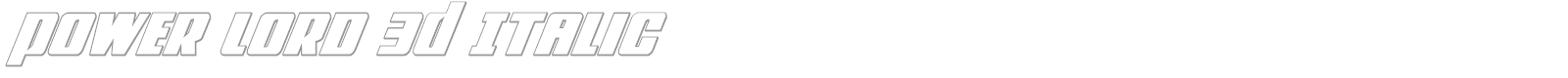 Power Lord 3D Italic font preview