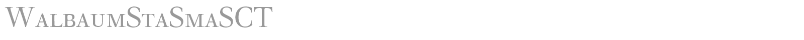 WalbaumStaSmaSCT font preview