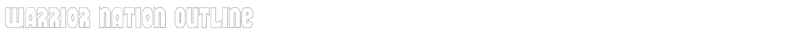Warrior Nation Outline font preview