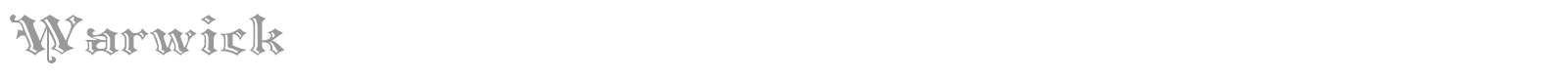 Warwick font preview