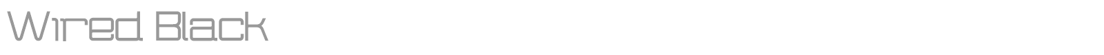 Wired Black font preview