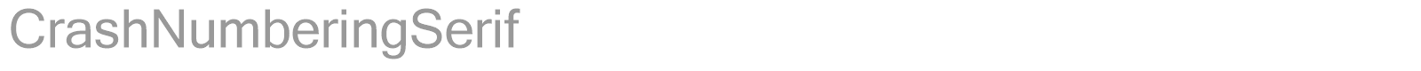 CrashNumberingSerif font preview
